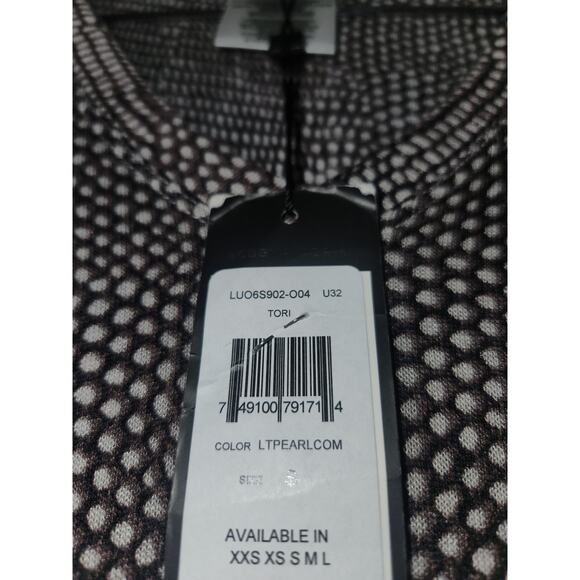 BCBGMAXAZRIA NWT Long Sleeve Knee Length Tori Dress in Light Pearl Combo, Small - Picture 6 of 8